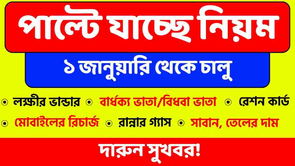 ১লা জানুয়ারি ২০২৫ থেকে পাল্টে যাচ্ছে একাধিক নিয়ম